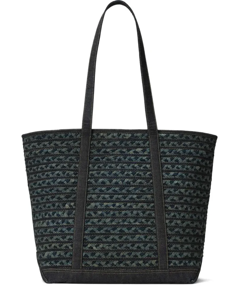 Ralph Lauren Gewebte Tote Bag - Blau Blau