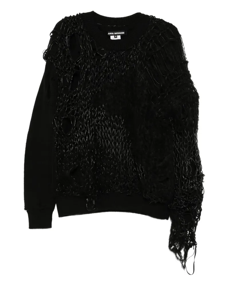 Junya Watanabe x Comme des Garçons Distressed-Pullover - Schwarz Schwarz