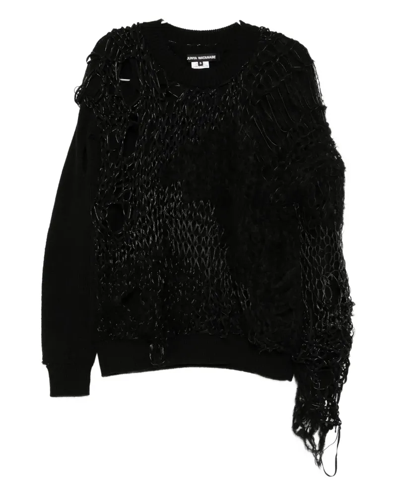 Junya Watanabe x Comme des Garçons Distressed-Pullover - Schwarz Schwarz