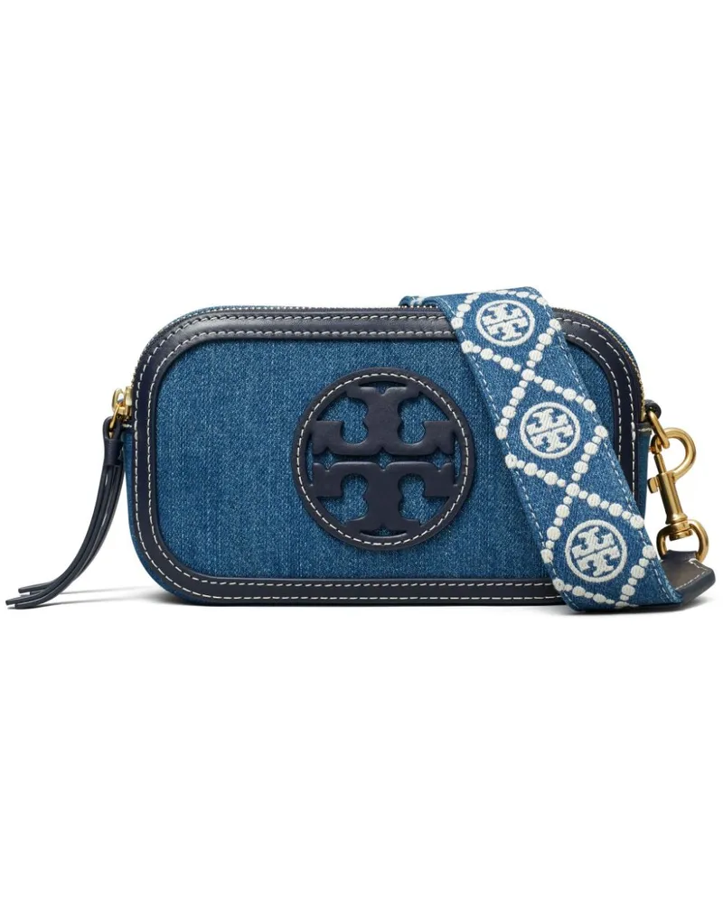 Tory Burch Mini Miller Jeans-Umhängetasche - Blau Blau