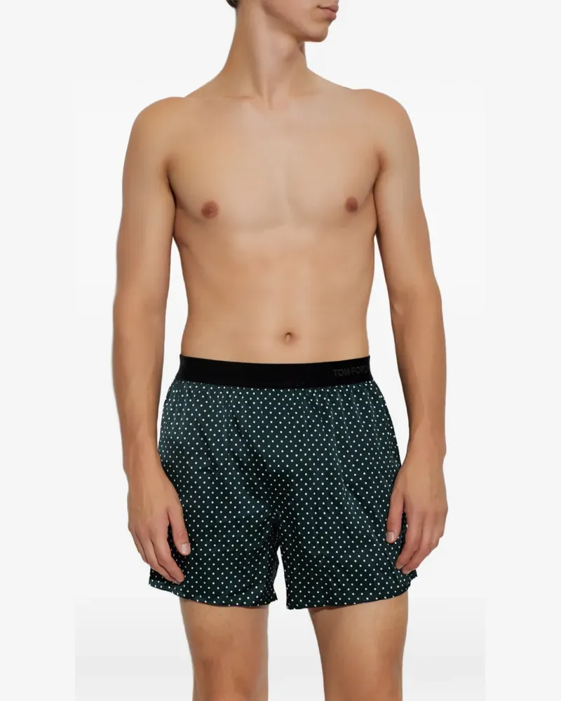 Tom Ford Boxershorts mit Polka Dots - Grün Grün