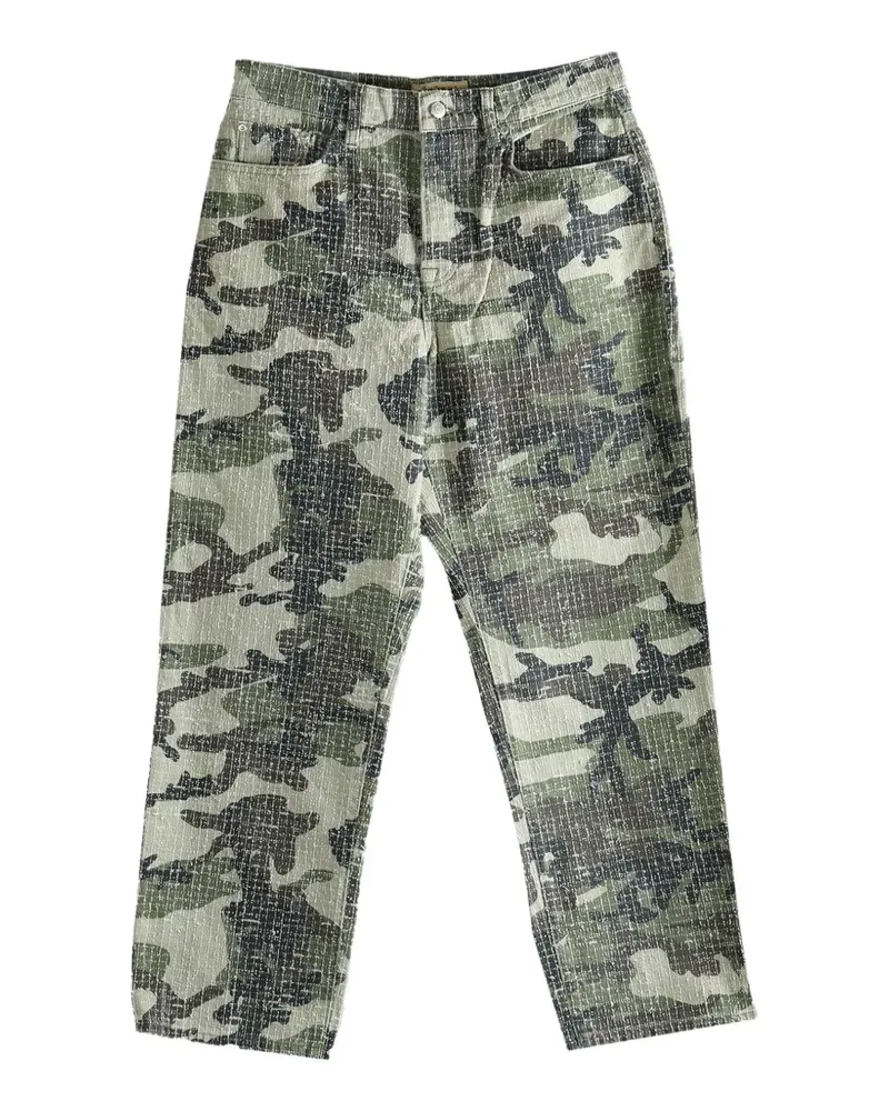 Stüssy camouflage denim jeans - Grün Grün
