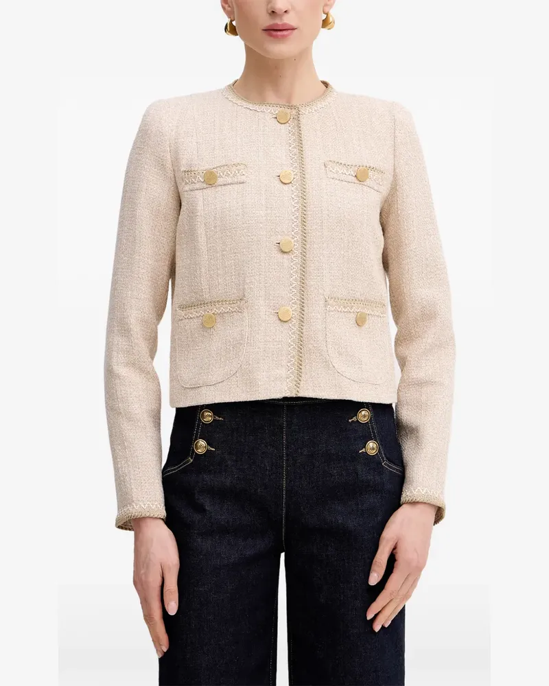 Luisa Spagnoli Vasari bouclé button-up jacket - Nude Nude