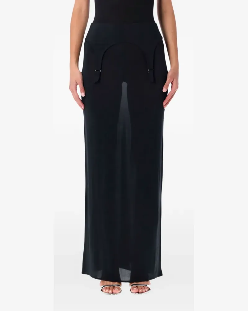 Jean Paul Gaultier Langer Rock mit Gürteldetail - Blau Blau