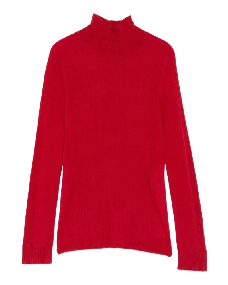 Max Mara Max Mara Gerippter Rollkragenpullover - Rot Rot