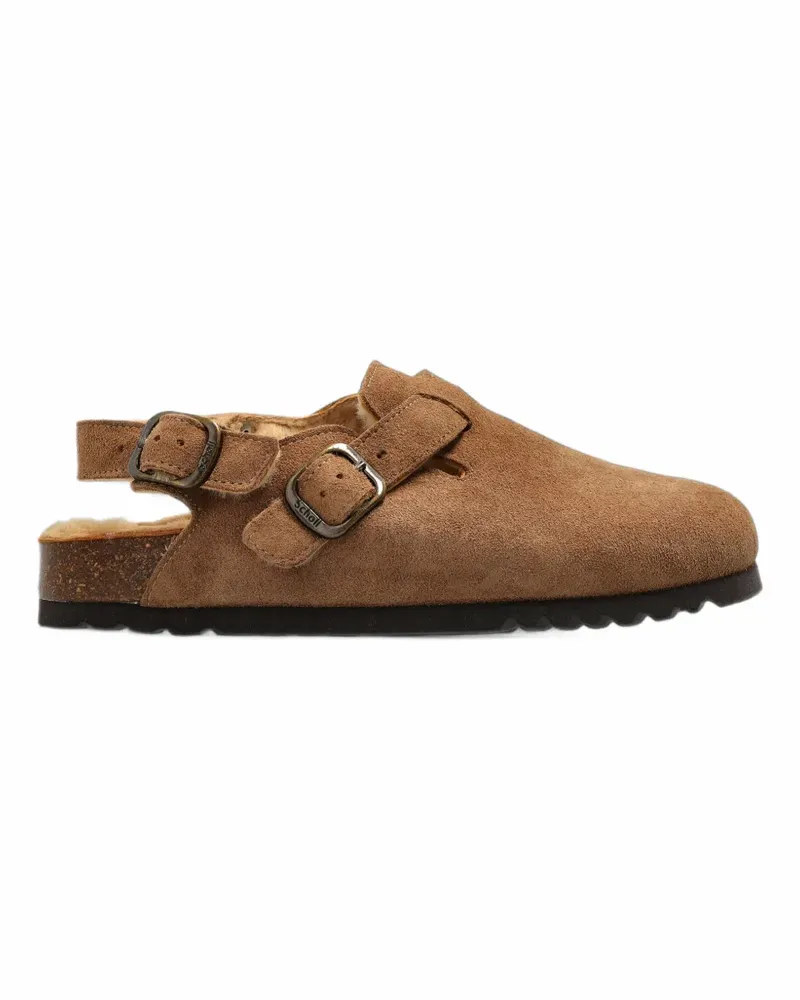 Scholl Fae Backstrap Sandalen aus Wildleder - Braun Braun