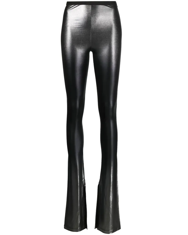 Rick Owens Lilies Schlaghose mit Metallic-Effekt - Silber Silber