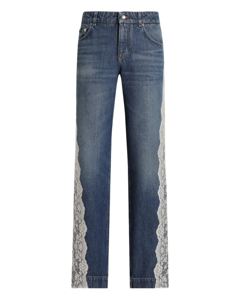 Dolce & Gabbana Jeans mit Spitze - Blau Blau