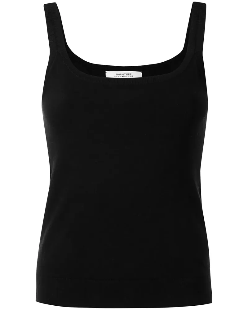 Dorothee Schumacher Tanktop mit U-Ausschnitt - Schwarz Schwarz