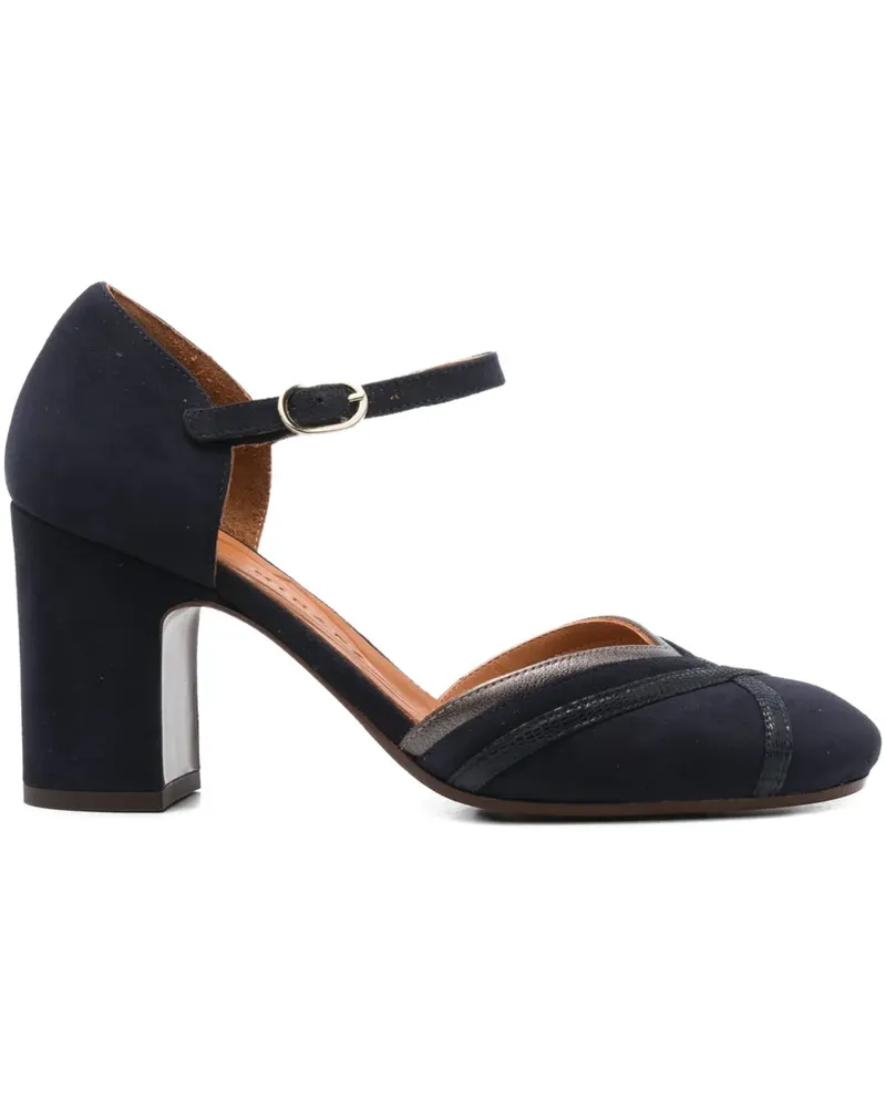 Chie Mihara Pumps mit Blockabsatz 80mm - Blau Blau