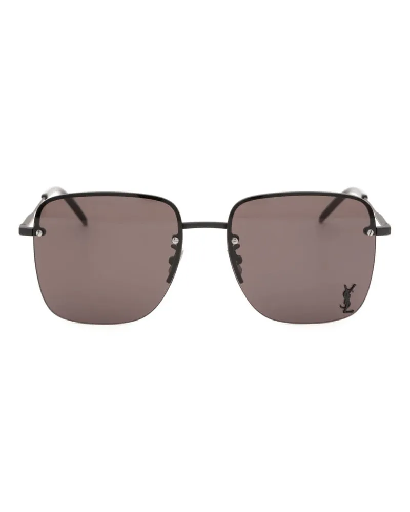 Saint Laurent Sonnenbrille mit Cassandre-Schild - Schwarz Schwarz