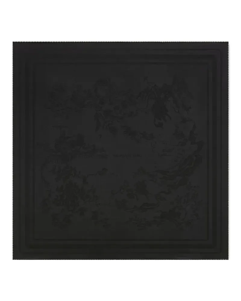 Shanghai Tang Tang patterned scarf - Schwarz Schwarz