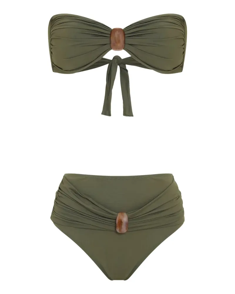BRIGITTE Dalia wooden-detail bikini - Grün Grün