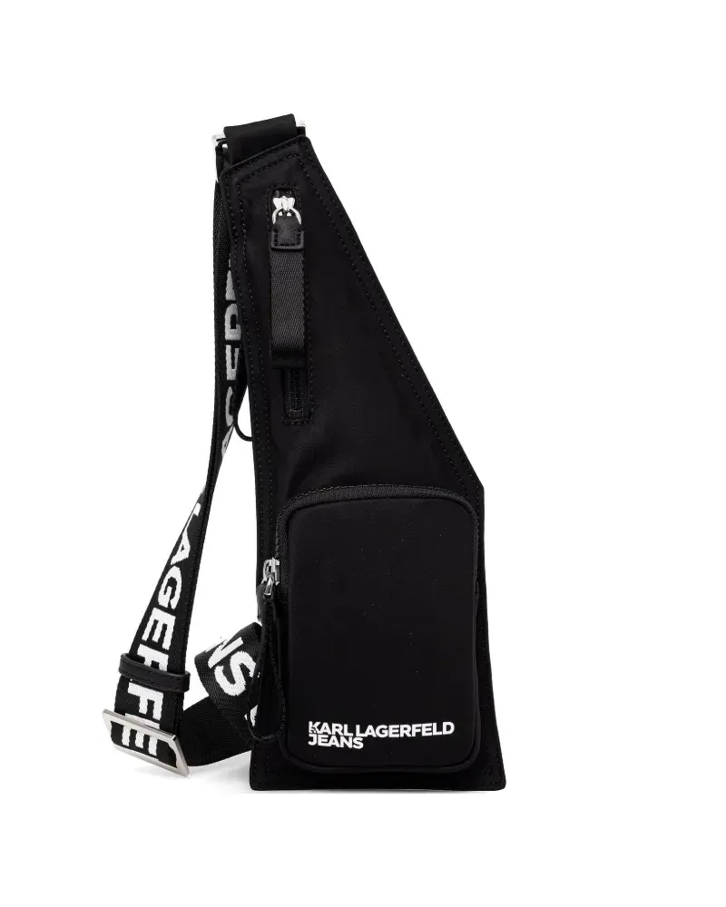 Karl Lagerfeld logo-strap zip-up belt bag - Schwarz Schwarz