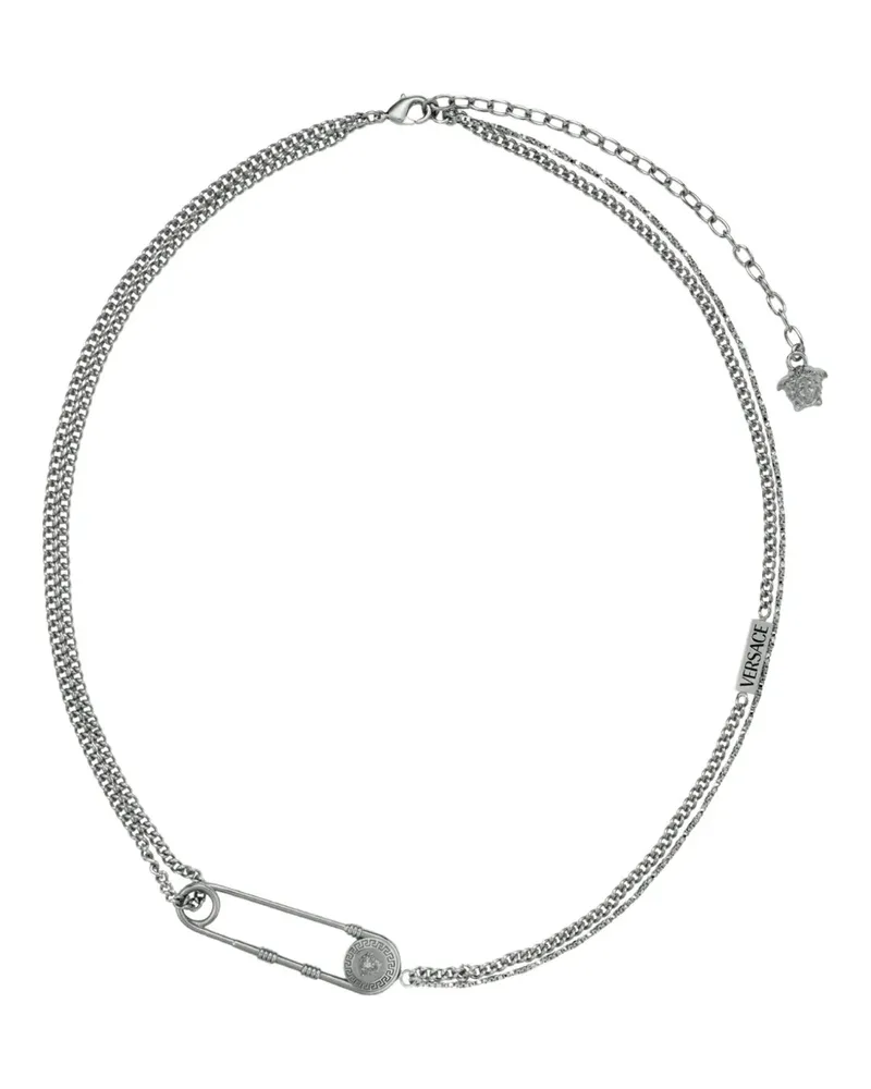 Versace Verzierte Halskette mit Stabnadel - Silber Silber