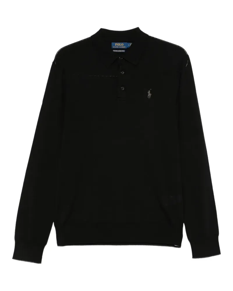 Ralph Lauren Poloshirt mit Polo Pony-Stickerei - Schwarz Schwarz