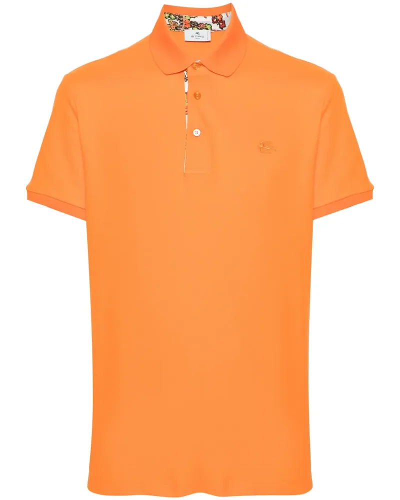 Etro Poloshirt mit Pegaso-Stickerei - Orange Orange