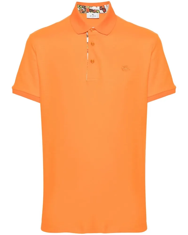 Etro Poloshirt mit Pegaso-Stickerei - Orange Orange