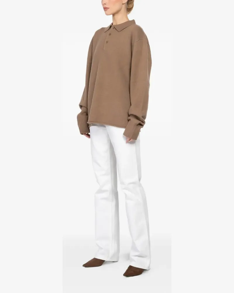 extreme cashmere Marylebone buttoned polo top - Braun Braun