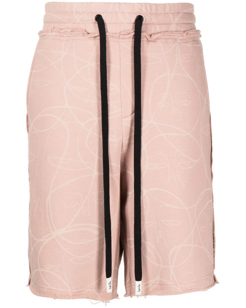 Haculla Knielange Shorts mit abstraktem Print - Rosa Rosa
