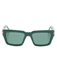 Casablanca Paris Eckige Sonnenbrille mit Monogramm Grün