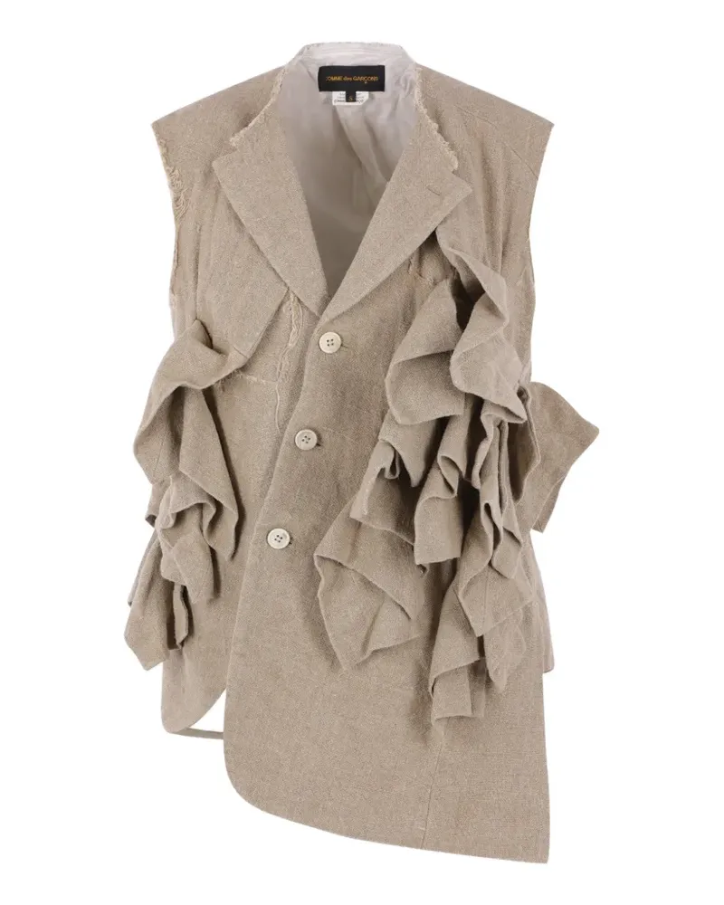Comme des Garçons ruffled buttoned gilet - Nude Nude