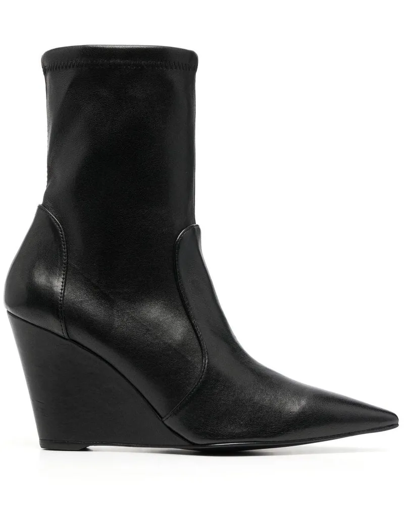 Stuart Weitzman Stiefel mit spitzer Kappe 90mm - Schwarz Schwarz