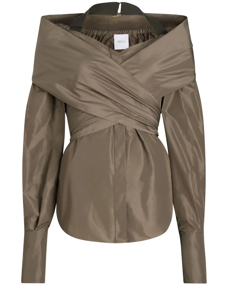 Patou Gewickelte Bluse - Braun Braun
