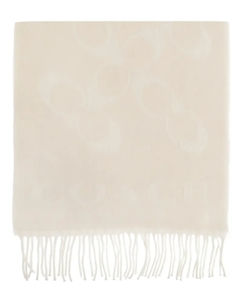 Coach fringed logo scarf - Nude Nude