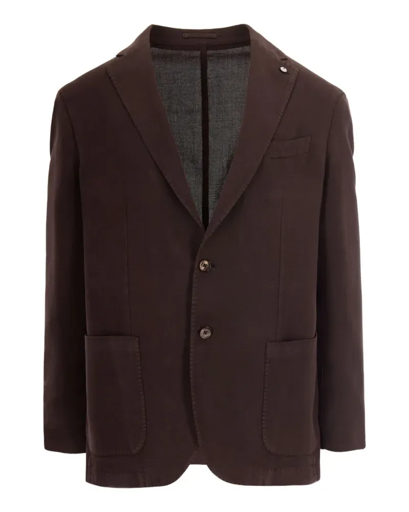 Luigi Bianchi Mantova single-breasted blazer - Braun Braun