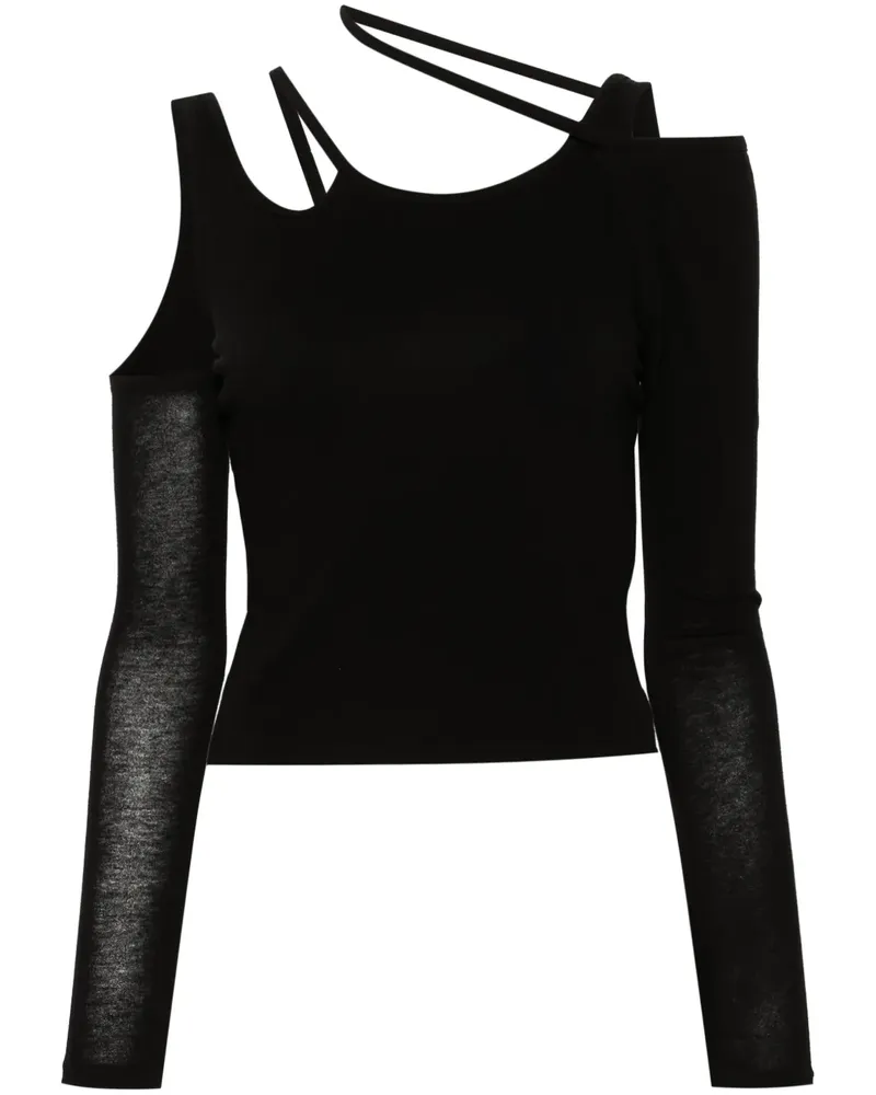 Yohji Yamamoto Schulterfreies Oberteil - Schwarz Schwarz