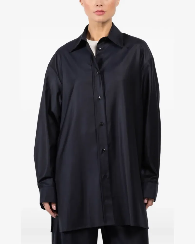 Dušan buttoned oversized shirt - Schwarz Schwarz