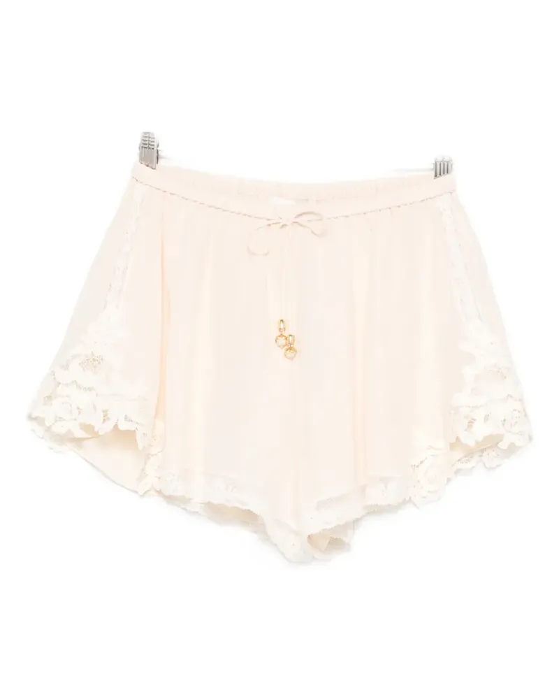 Zimmermann lace-trim shorts - Nude Nude