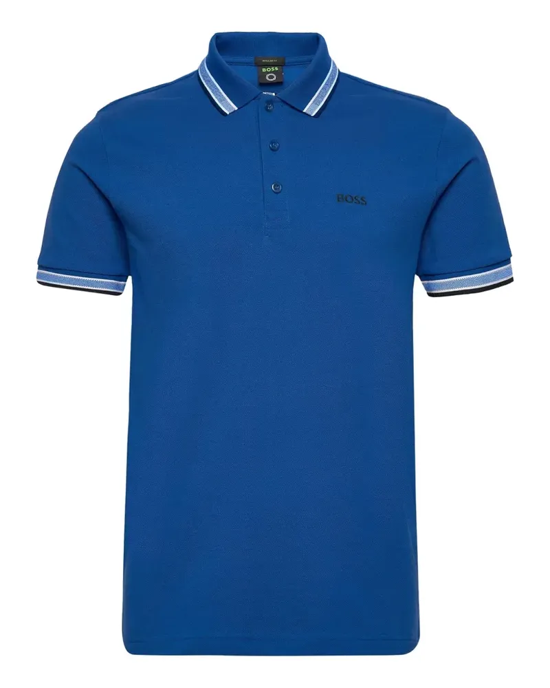 HUGO BOSS Poloshirt mit Kontrastdetails - Blau Blau