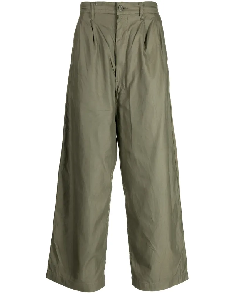 Comme des Garçons Cropped-Hose mit Bundfalten - Grün Grün