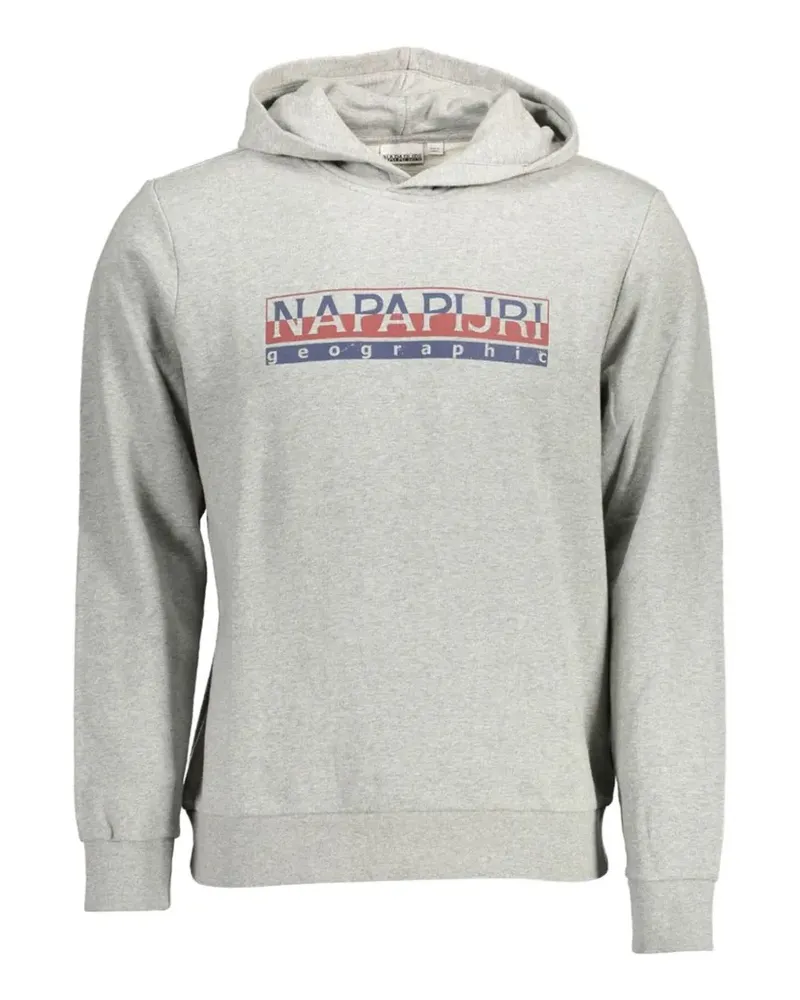 Napapijri Geographic logo-print hoodie - Grau Grau