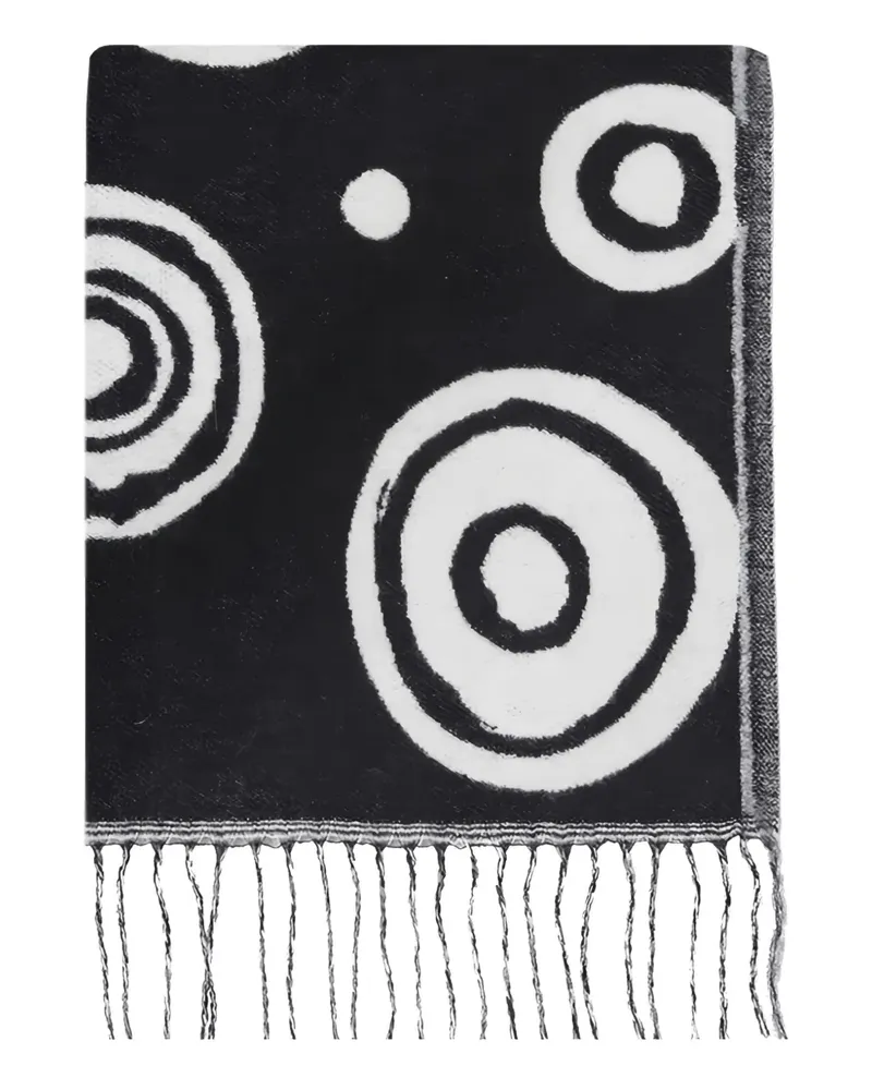 10 Corso Como Wendbare Decke mit Kreismuster - Schwarz Schwarz