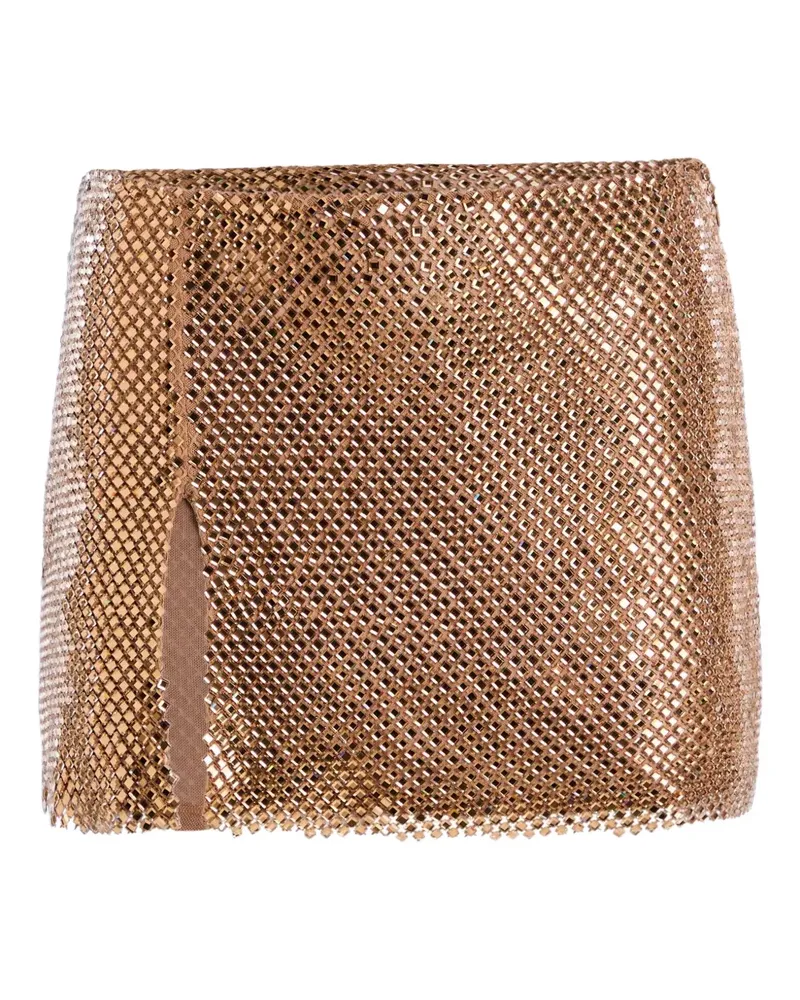 Retrofête Pax embellished mini skirt - Gold Gold