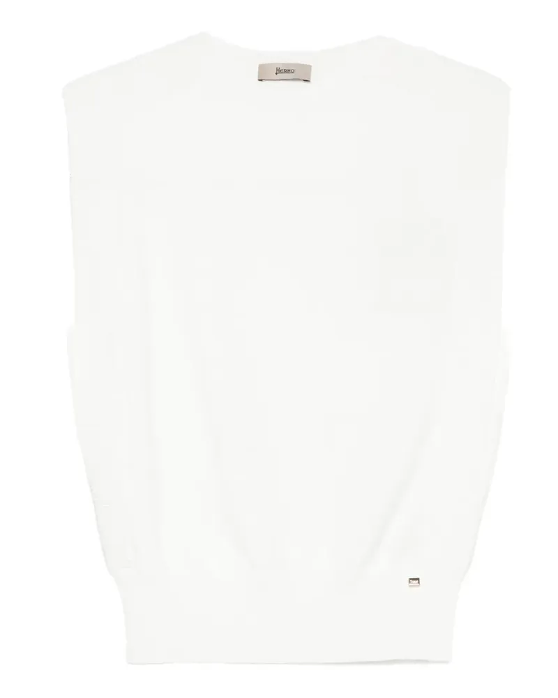 Herno round-neck vest - Weiß Weiß