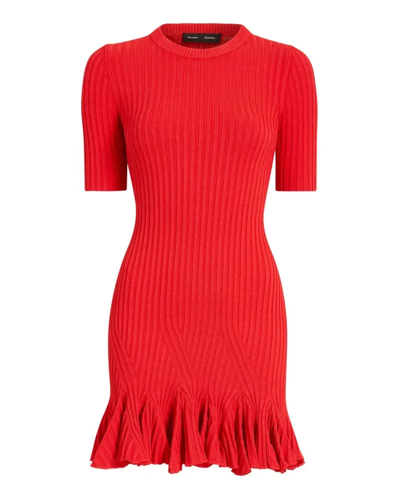Proenza Schouler Geripptes Leandra Minikleid - Rot Rot