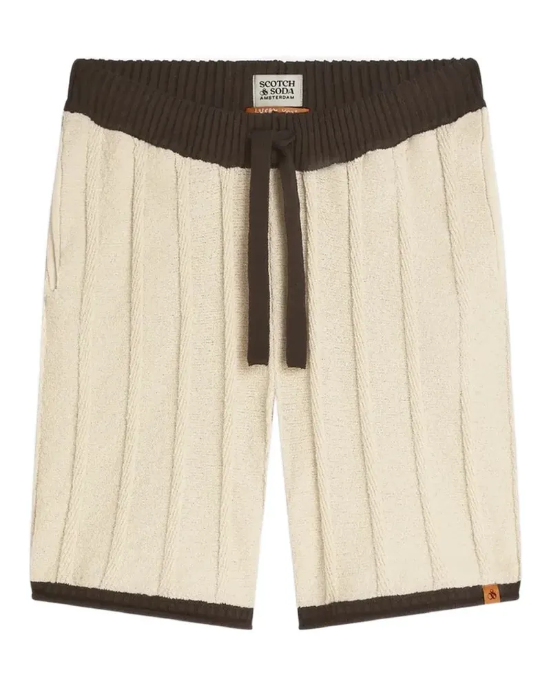 Scotch&Soda ribbed-knit drawstring shorts - Nude Nude