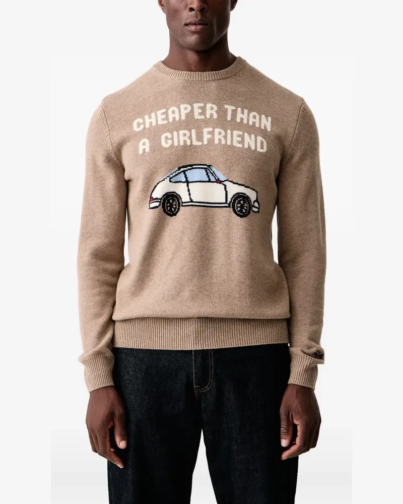 MC2 Saint Barth Heron crew-neck knit sweater - Nude Nude