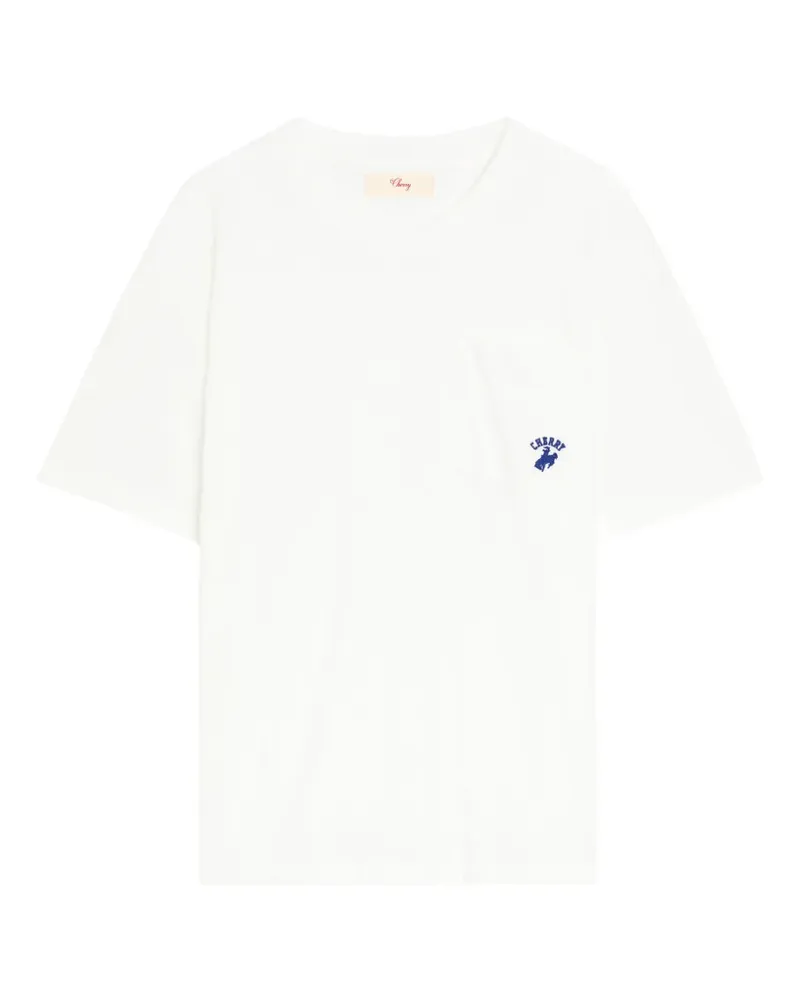 CHERRY LA Western Athletic chest-pocket T-shirt - Weiß Weiß