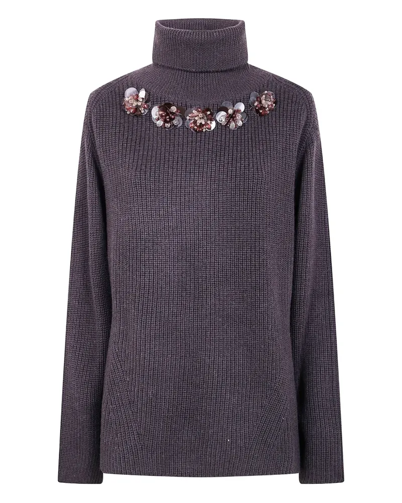 P.A.R.O.S.H. P.A.R.O H. Pullover mit Pailletten - Braun Braun