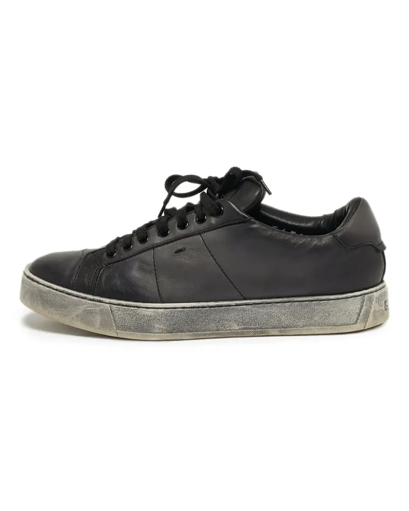 Santoni Sneakers mit Schnürung - Schwarz Schwarz