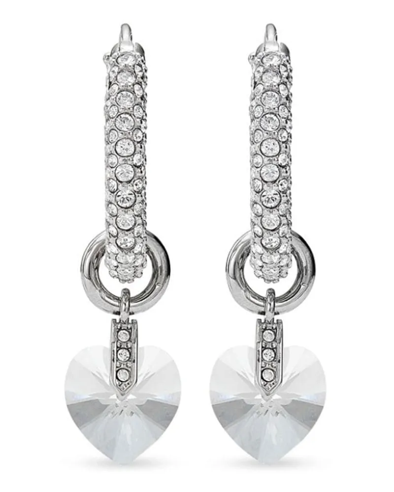 Jimmy Choo Herz-Ohrringe mit Kristallen - Silber Silber