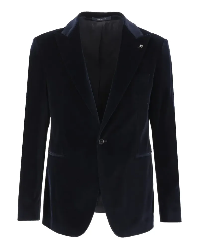 Tagliatore velvet peak-lapel blazer - Blau Blau