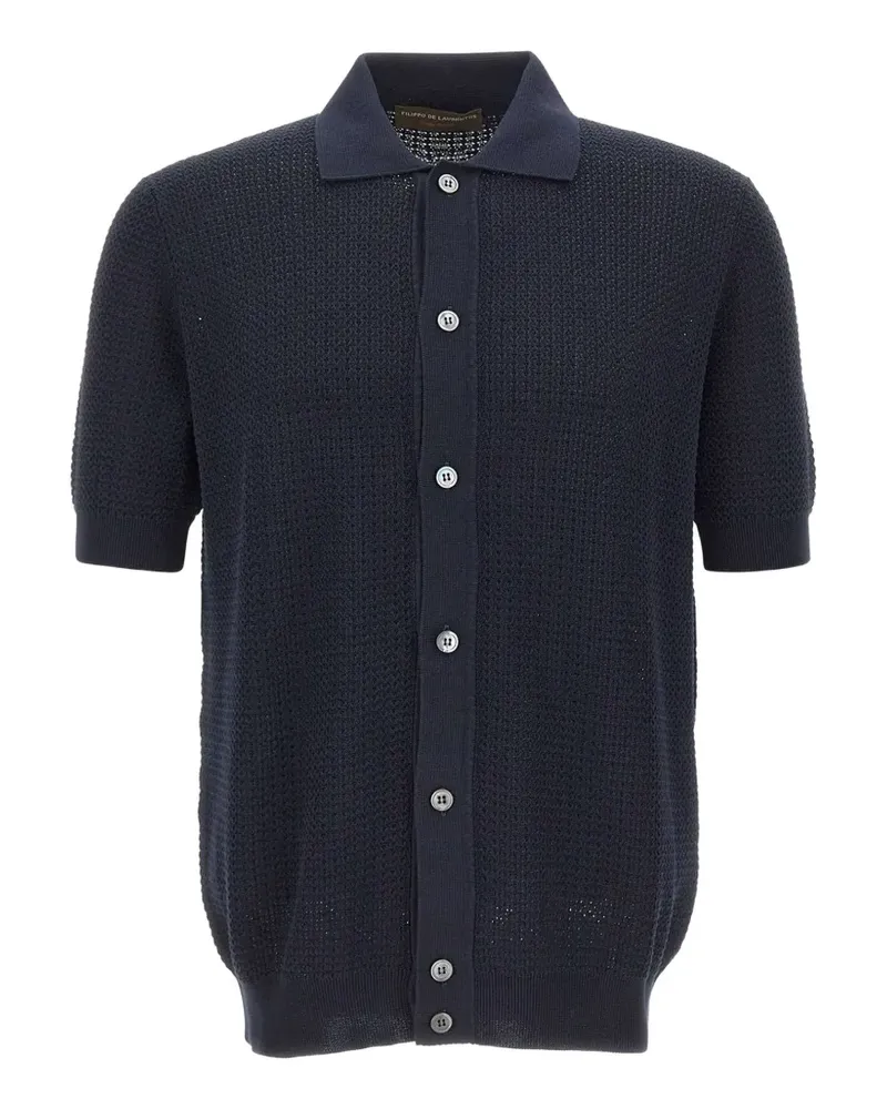 Filippo de Laurentiis Gestricktes Hemd - Blau Blau