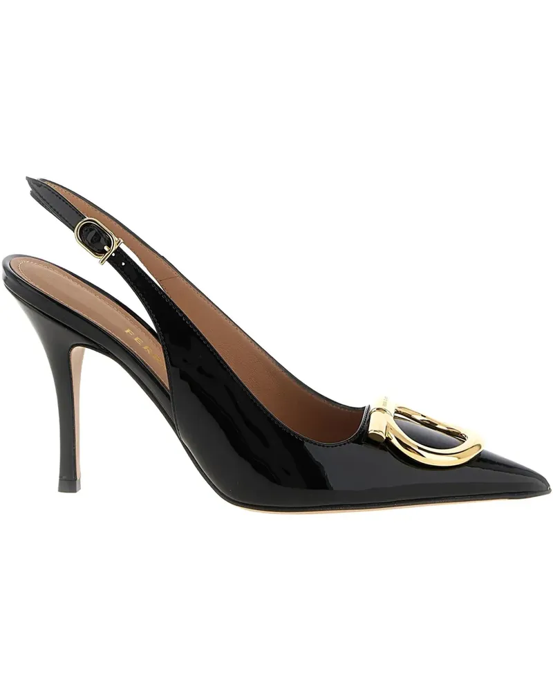 Ferragamo Pumps mit Gancini-Detail 90mm - Schwarz Schwarz