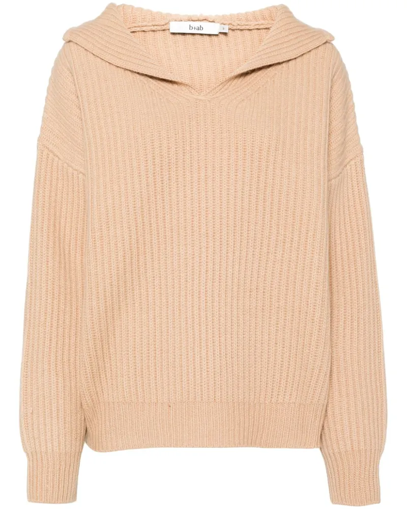 b+ab Pullover mit Kapuze - Nude Nude